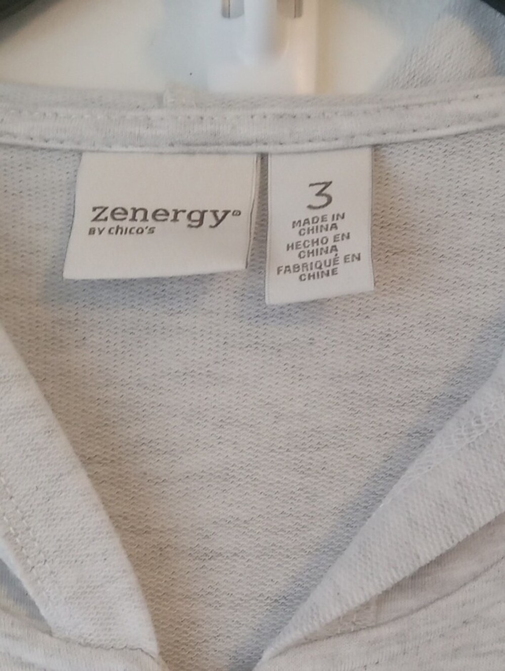 Chico's Lace-Shoulder Zip Hoodie Jacket - Picture 4 of 6